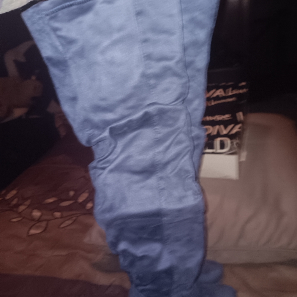 Wild Diva Blue Over the Knee Boots